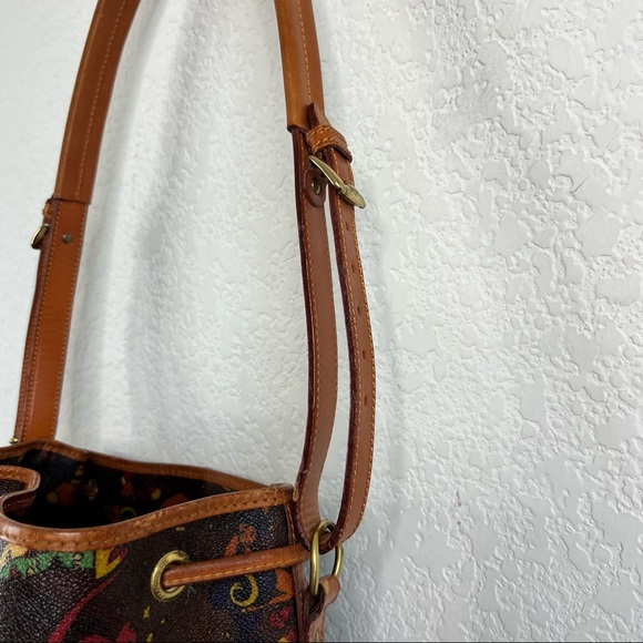 Piero Guidi Magic Circus 'Sophia' Leather Bucket Drawstring Bag - Picture 3 of 11